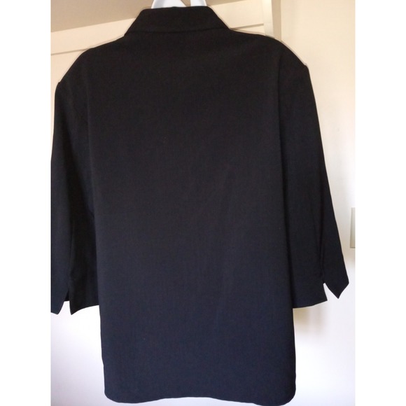 ALLISON DALEY Blouse - 16 Point Collar, 3/4 Sleeves Button Up Shirt - Picture 2 of 11